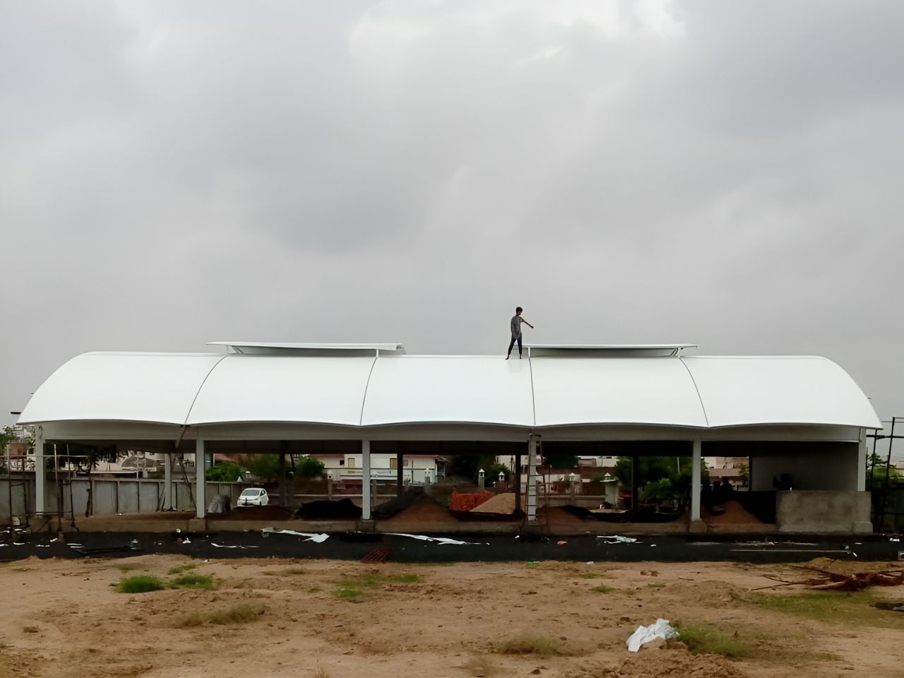 Tensile Roofing Shed
